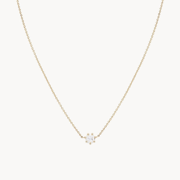 supernova necklace - 14k yellow gold, white diamond