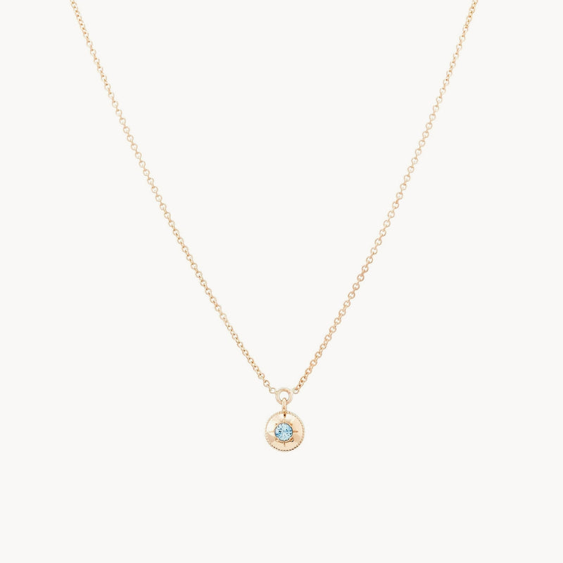 tie dye insight pendant necklace - 14k yellow gold, blue sapphire