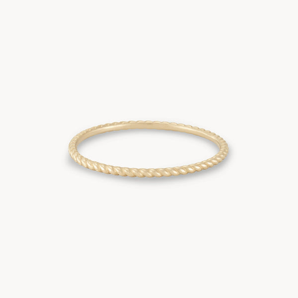 twisted stacking ring - 14k yellow gold