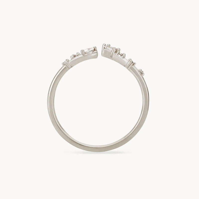 union of bliss ring - 14k white gold, white diamonds