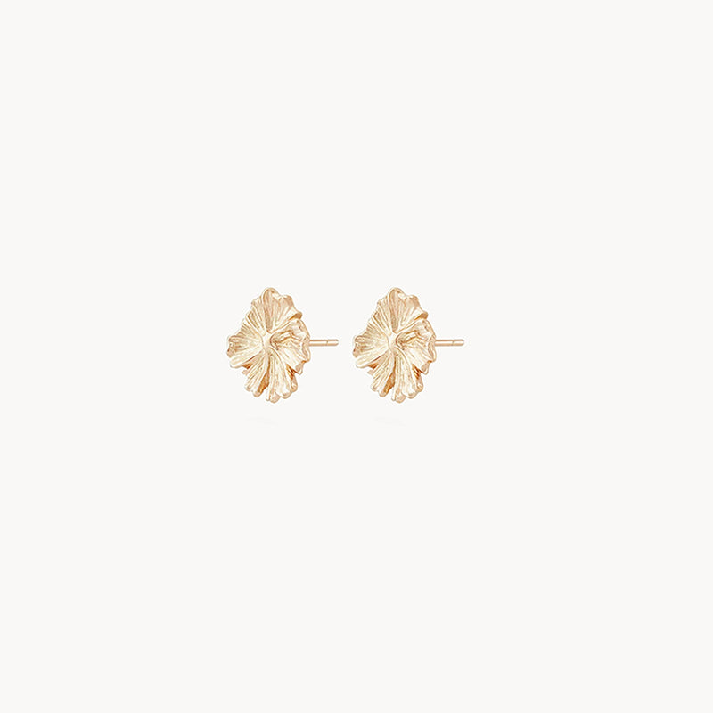 Larger wildflower earring - 14k yellow gold